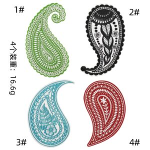 Cashew flower cloth patch set 4 pieces
