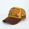 oly-68f302e46ed5a22e1ee3cc18f78adfdc Wholesale Trendy Mesh Trucker Cap Colorblock Print Letter Design Breathable Wide Brim Sun Hat
