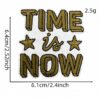 Wholesale Inspirational English Embroidery Patch, Iron-On Decorative Sticker for Bags, Clothing, Gift