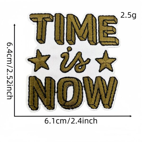 Wholesale Inspirational English Embroidery Patch, Iron-On Decorative Sticker for Bags, Clothing, Gift