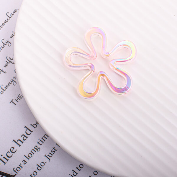 oly-68fdcada1845c9df14e800d8e2bde9d5 Wholesale Light Luxury Acrylic Flower Beads UV Plated DIY Jewelry Accessory for Bag Charm Keychain Boutique Resale