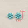 oly-69093873655ccb71a29254596b3477c6 Wholesale Retro Bohemian Floral Turquoise Earrings Alloy Electroplated Party Wear
