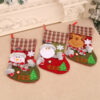 oly-69236f8b1c94bca993ee068ff811341b Wholesale European Style Large Plaid Christmas Stocking Cloth Gift Bag for Holiday Decor