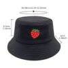 Wholesale Modern Strawberry Embroidered Bucket Hat Sun Protection Resale