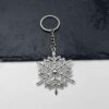 oly-696940e771505f90f0b40256b5f707e6 Wholesale Retro Silver Snowflake Pendant Keychain Zinc Alloy Car Key Accessory