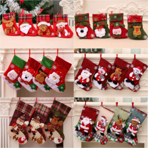 Wholesale Sequin Christmas Stocking Pendant Festive Tree Ornament Decorative Accessory for Holiday Gift