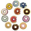 Wholesale Colorful Donut Embroidered Patch Polyester Thread Chic Clothing Decoration for Kids