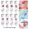 Wholesale 2/8/16pcs UV DTF Stickers Zodiac Figure Star Constellation Positive Text Print Pen and Bookmark Stickers