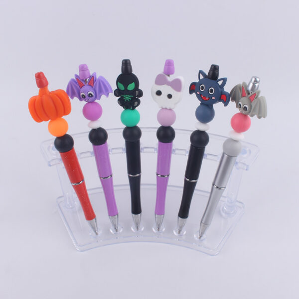 Wholesale DIY Halloween Pumpkin Spider Silicone Bead Pen Craft Supply