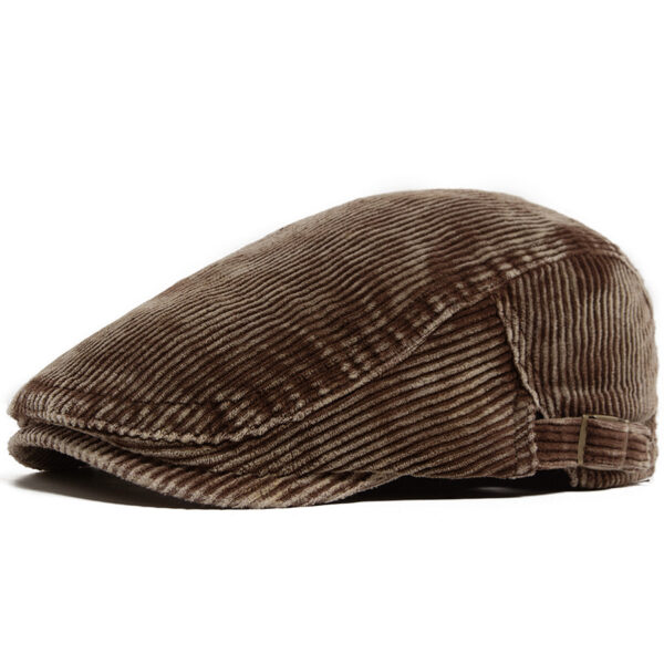 Wholesale Vintage Corduroy Beret Hat Retro Casual Navy Blue Cap for Men Women