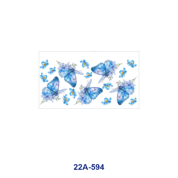oly-69e24344aeb04c142aa1a605b101296e Wholesale 5pcs Bright Luminous Hand Illustrated Butterfly Pastel Garden Floral Sprig Design Decor Prints 16oz Cup UV DTF Wraps