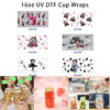 Wholesale 5pcs Retro Cartoon Girl Soda Lip Heart Spider Web Floral Mixed Decor Prints 16oz Cup UV DTF Wraps OLY Exclusive
