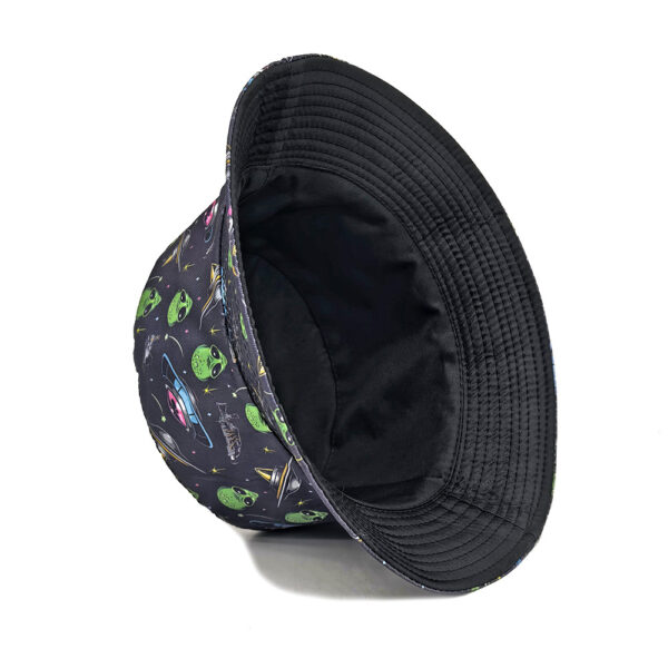 oly-69efeb8082479acc754b685a2fb0eab2 Wholesale Spaceship Pattern Bucket Hat Double Sided Sun Protection Unisex Outdoor Hat for Men Women