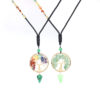 Wholesale Colorful Agate Crystal Tree of Life Pyramid Pendant Necklace Fashion Accessory