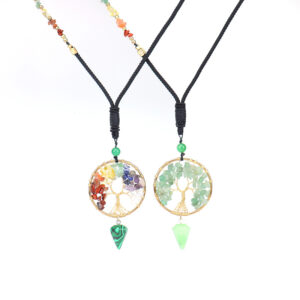 oly-6a11e4ccace64cff35ac5889beb2c04f Wholesale Colorful Agate Crystal Tree of Life Pyramid Pendant Necklace Fashion Accessory