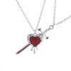 Wholesale Stainless Steel Heart Pendant Necklace Trendy Sword Love Design for Everyday Wear Fashion Jewelry Accessory