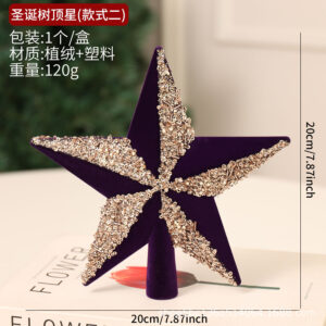 Type b 20cm purple painted top star (individually packaged in pvc box)