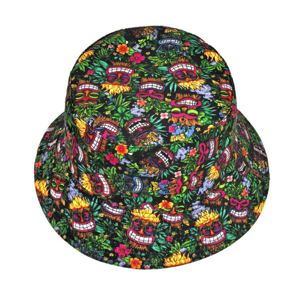 oly-6a40f5aa0035a7f041aa98fbfc403efb Wholesale Funny Pattern Print Bucket Hat Trendy Reversible Sun Hat for Women Outdoor Travel Fashion Accessory Gift
