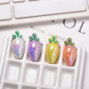 oly-6a47105f9ee3ace87f928815d2f6cee1 Wholesale UV Plated Acrylic Carrot Loose Beads DIY Phone Chain Bag Charm Craft Supply