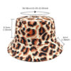 Wholesale Stylish Leopard Print Bucket Hat Sun Protection for Outdoor Beach