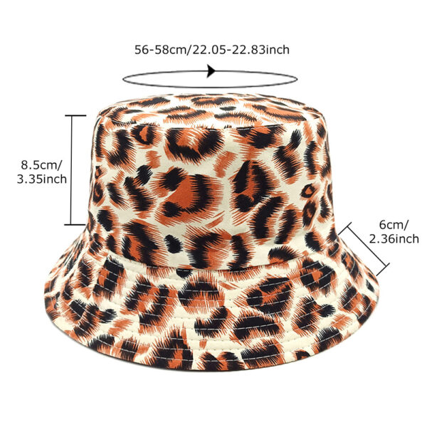 Wholesale Stylish Leopard Print Bucket Hat Sun Protection for Outdoor Beach