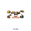 Wholesale 5pcs Kids Aviation Theme Cartoon Aircraft Fire Rescue Engineering Vehicle Mixed Decor Prints 16oz Cup UV DTF Wraps OLY Exclusive