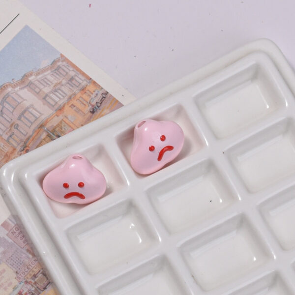 Wholesale Electroplated Acrylic Sad Cloud Crying DIY Beads for Phone Chain Bag Charm Jewelry Making