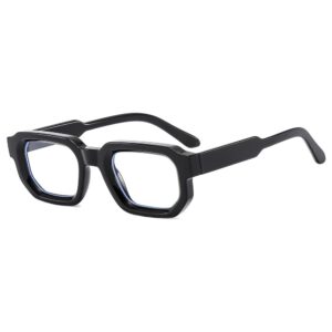 Black frame, white lens