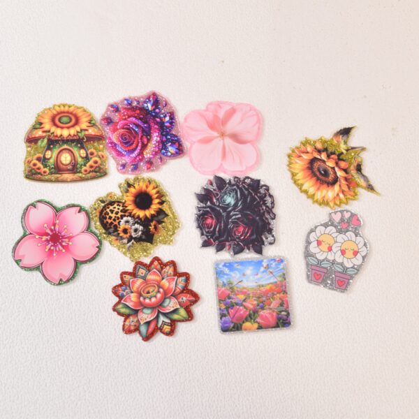oly-6a952d14a164cecddf788e4442886471 Wholesale Random Different Styles 10pcs Plant Theme Acrylic Flat Backs