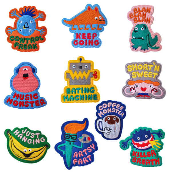 oly-6aa0aeec421a7dba8f9a4c791113c576 Wholesale Colorful Little Monster Embroidered Patch DIY Fashion Accessory Gift