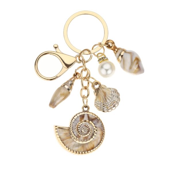 oly-6aa6d65bc9364827abb1583ca18e866f Wholesale Resin Gold Plated Shell Keychain Pendant for Bag Car Decoration Boutique Resale