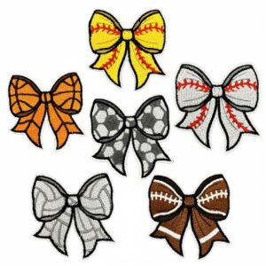 Wholesale Ball Bow Embroidered Cloth Patch Decorative Iron On Patch for Luggage Garment Fashion Accessory