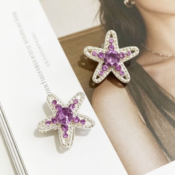 oly-6ac85788d1ed302fa38f8d58b435e919 Wholesale Electroplated Pink Alloy Pentagram Starfish Loose Beads for DIY Bag Charm
