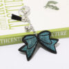 Wholesale Trendy Bow Rhinestone Keychain with Tassel Zinc Alloy Bag Decorative Accessory for Wedding Gift Boutique