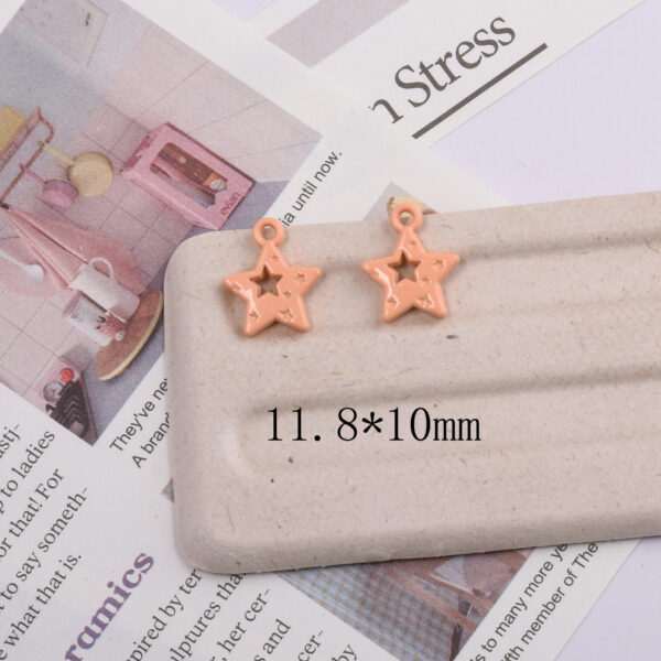 oly-6ad492c1aeb7aa653cd608d65991c456 Wholesale Star Alloy Pendant Mixed Colors Electroplated DIY Jewelry Accessory for Necklace Keychain