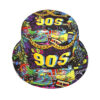 Wholesale 90s Retro Cassette Pattern Bucket Hat Unisex Trendy Sun Protection Hat for Outdoor Activities