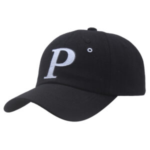 oly-6af5ff73f4bbf017c868dc802fd6d85c Wholesale Korean Style Letter P Baseball Cap Black Sun Hat for Everyday Wear