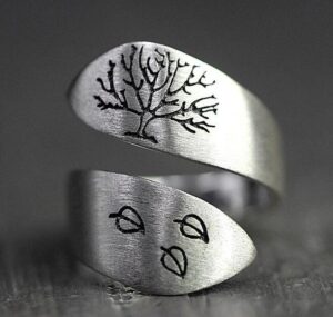 Wholesale Tree of Life Open Wire Ring Fashion Jewelry for Wedding Gift Boutique Resale