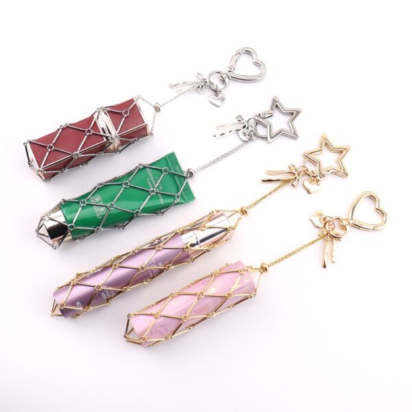 oly-6b0a232da9cd11e5bdde61c0d6deda1f Wholesale Love Mirror Metal Mesh Pouch Keychain Fashion Accessory Gift for Bag Decor