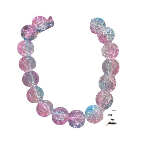 oly-6b13cbccd58086b3497e9567d0e4b6da Wholesale Crushed Glass Bead Bracelet TwoColor Ice Transparent for Kids Jewelry Accessory