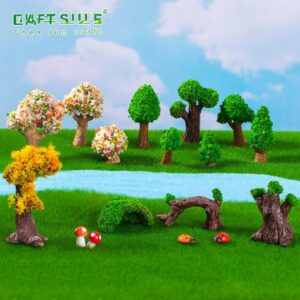 Wholesale Resin Pastoral Style Miniature Tree Decorative Accent DIY Garden Scene Ornament for Resale