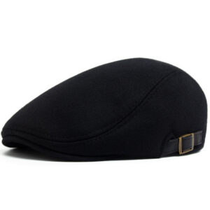 Wool peaked cap-light black / Adjustable [56-59cm]