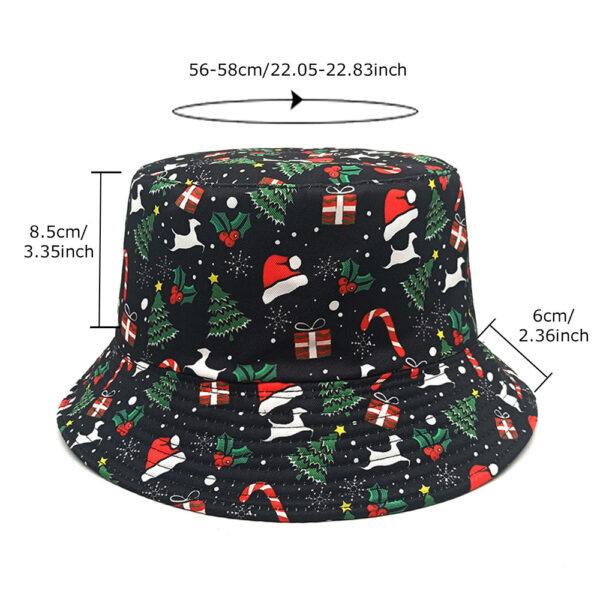 Wholesale Christmas Tree Snowflake Bucket Hat Trendy Outdoor Sun Protection Hat
