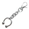 Wholesale Silver Alloy Horseshoe Clip Keychain Trendy Couple Gift Bag Charm