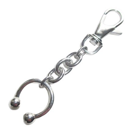 Wholesale Silver Alloy Horseshoe Clip Keychain Trendy Couple Gift Bag Charm