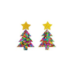 Colorful sequin five-pointed star christmas tree