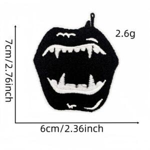 Black skull cloth patch 2#