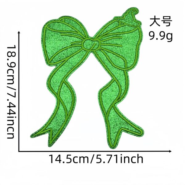 oly-6beced8bfb5913645f71556a393dddbe Wholesale Cartoon Glitter Bow Embroidered Patch Polyester Thread DIY Clothing Accessory