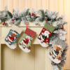 Wholesale Plush Cartoon Christmas Stocking Gift Bag Decorative Accessory Tree Hanging