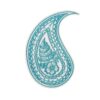 Wholesale Stylish Embroidered Cashew Iron-on Patch Polyester Thread Bag Accessory